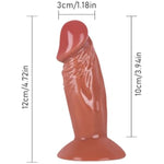 Realistic Dildo, Sex Toys For Beginners, Anal Plug For Women, Lesbians, Men, Gay And Couple (4.5" Brown)