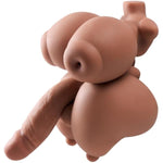 Shemale Sex Doll Torso Realistic Big Dildo With 5 Holes Insertable Masturbator, 5 In 1 Transsexual Futa Sex Dolls Penetrable Nipples And Tight Vaginal Anal Breast Adult Men Women Couple Sex Toy
