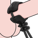 Adjustable Penis Ring With 2 Buckles - Silicone Cock Ring For Erection Enhancing Long Lasting Stronger - Black Men Sex Toy For Sex Game