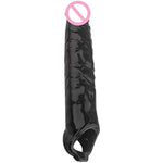 Blush Performance - Ultra Soft Penis Sheath Extender - Extend Your Penis 2" - Thicken Up To 2.5"- Pleasure Enhancing Ribbing - Your Partner Will Be Satisfied - Sex Toy For Men Couples - Black