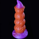 7.87 Inch Magic Pumpkin Fantasy Monster Sex Toy, Realistic Glow Silicone Dildo With Strong Suction Cup, Thick Anal Beads, Fantasy Monster Dildo Gay Sex Toys For Beginner Men Women Couple Gay
