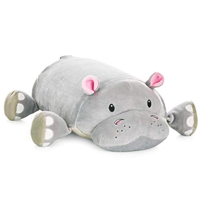 Gloria The Hippo Memory Foam Pillow Plush With Kid'S Diary That Stores In Belly Pocket, 15” Stuffed Animal, 6" Journal