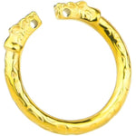 Chastity Penis Ring Sex Toy With Massage Texture For Mens,Reusable Cock Ring Erection Scrotum Weighted Pendant For Men Women Couples Pleasure Devices (Gold,25Mm)