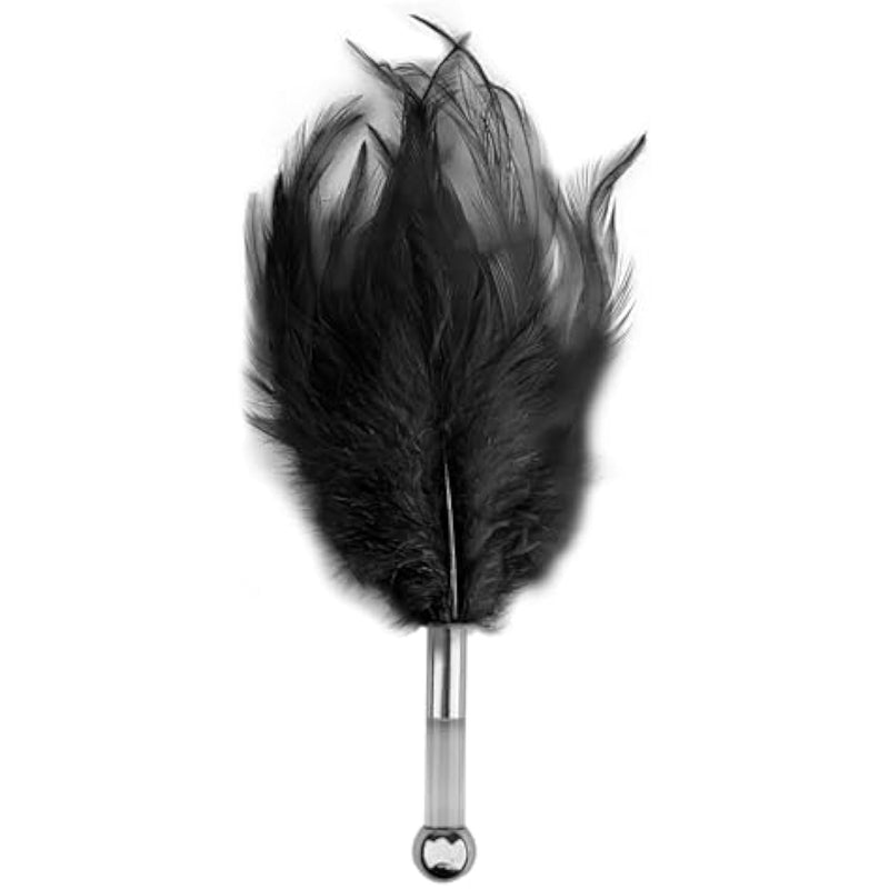 Sm Feather Teaser Stick Flirtatious Anal Plug Sm Adult Feather Tickler Multifunctional Training Prop Black