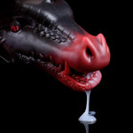 Realistic Red Dragon Head Male Masturbator for Men's Deep Throat and Oral Sex Stimulation