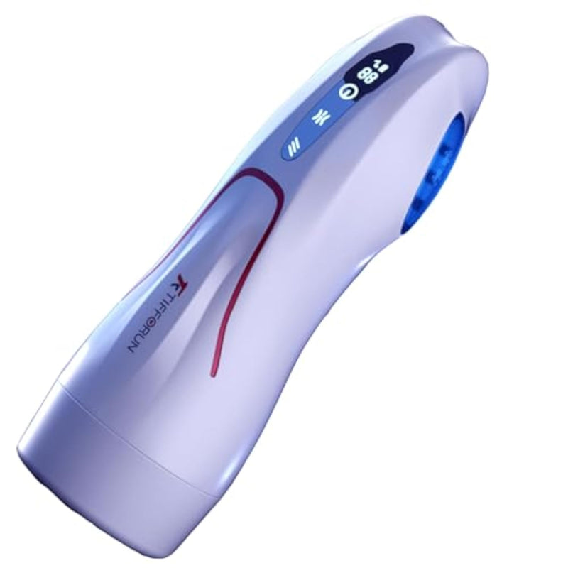 4-in-1 Automatic Male Masturbators Cup with 9 Vibration Frequencies and 9 Thrusting Modes, Heating Function, LCD Control, Medical Grade Silicone Material, White Color