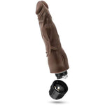 Dr Skin Vibe 4 - Real Feel 8 Inch Realistic Vibrating Dildo - 1.5 Inch Width - Ipx7 Waterproof - Soft Body Safe Material Multi Speed Bendable Vibrator - Sex Toy For Couples - Chocolate