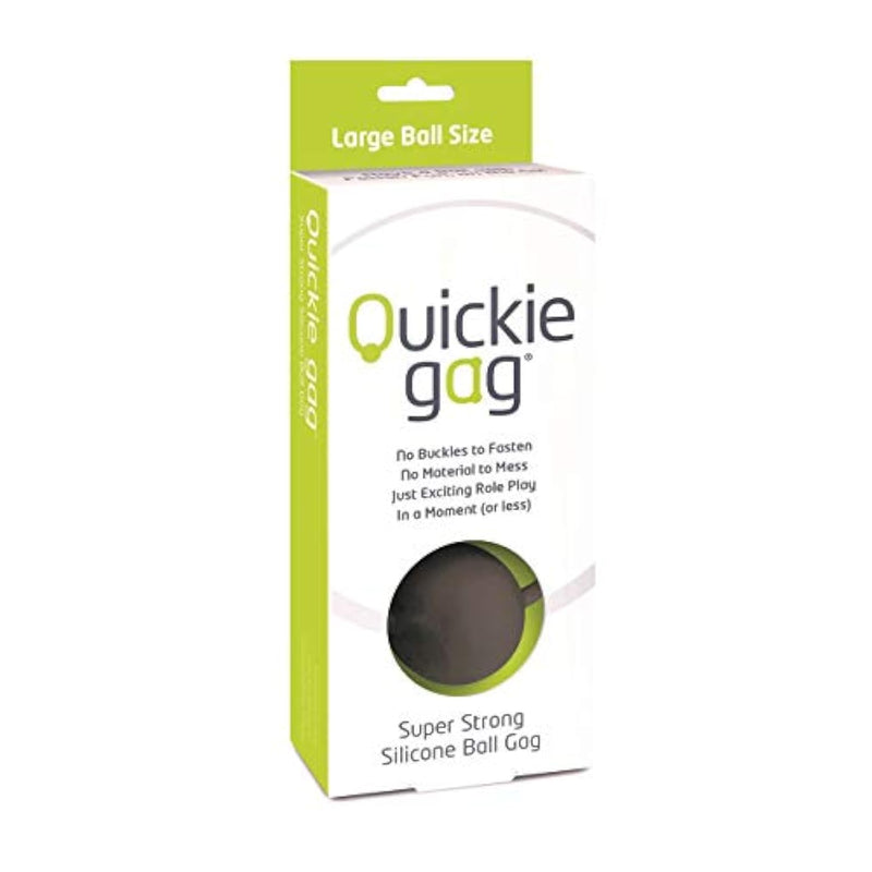 Quickie Ball Gag, Super Strong Silicone Mouth Gag. Bondage Toy Accessories For Adult Couple Play, Breathable, Light, Portable And Quiet, Perfect For Women And Men – Large Black