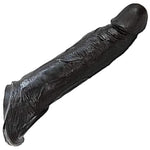 Reusable Realistic Sleeve Extender Sheath For Men Male Enhancement Extension Ball Stretch Sleeve Massage (Black, 8.7 In)