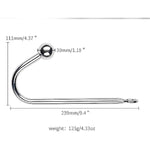 Bdsm Restraints Kit With Anal Hook Ball And Adjustable Handcuffs Collar, Leather Restraint Bondage Set For Couples,Fetish Sex Toys (1 Bead Anal Hook)