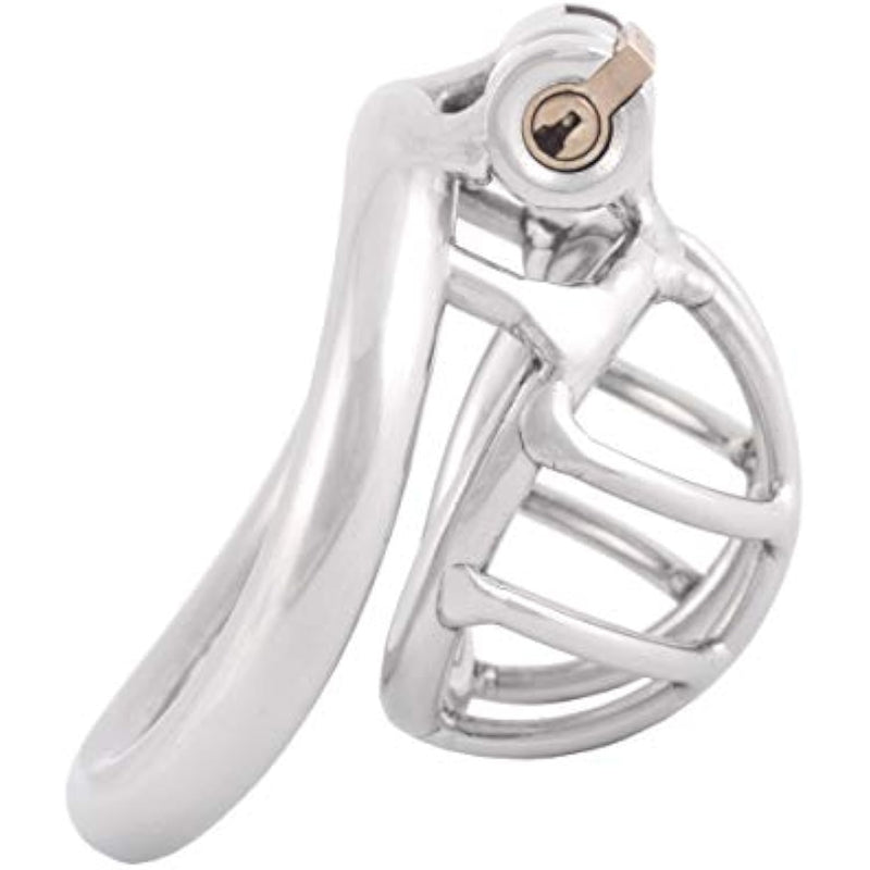 Stainless Steel Small Male Chastity Device Ergonomic Design Cock Cage S250 (1.97 Inch / 50Mm)