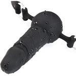 Strap On Dildo Adult Sex Toys Mouth Gag Realistic Dildo G-Spot Stimulation Wearable Harness, Black Silicone Dildo Strong Suction Cup Dildo Bdsm Play Sex Toys For Women Lesbian