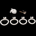 Inverted Male Chastity Device with 4 Rings and 2 Keys - Rabbit Ears Design Adult Sex Toy for Men