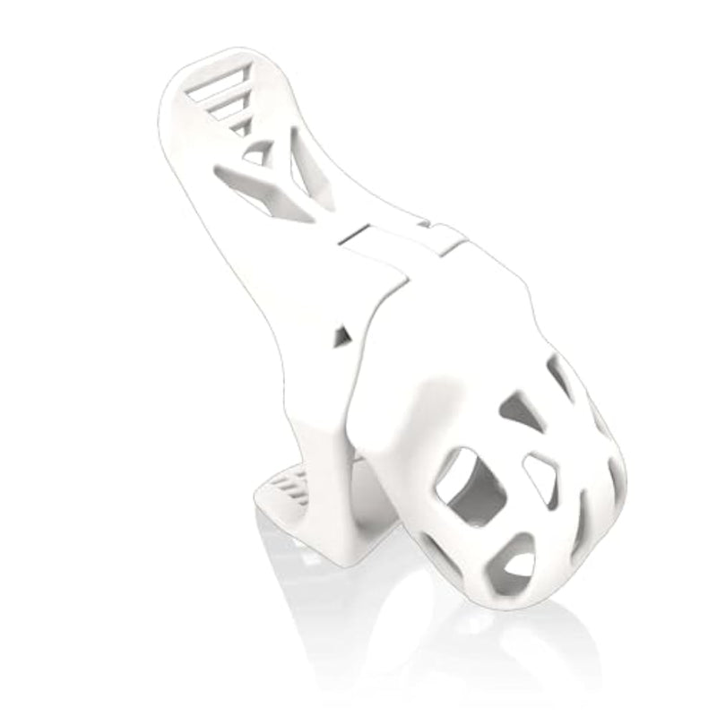 Unique Cock Cage With Swallow Tail Detail, Rooster Chastity Devices With Hollow-Out Feature Adult Sex Toys For Men Penis Invisible Lock Mechanism For Sm Fetish And Role Play Scenarios (White,S)
