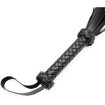 25" Black Leather Sm Flogger Whips For Sex Games, Bondage Restraints Bdsm Whips Flogger, Leather Sex Toys Bondage Whips Horse Riding Crop (Black)