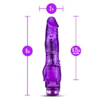 B Yours Vibe 4 - Soft Realistic 8 Inch Vibrating Dildo - Tunable Vibration Levels - Ipx7 Waterproof - Soft Nubby Clitoral Bump - Vibrator Sex Toy For Women Couples - Clear Purple