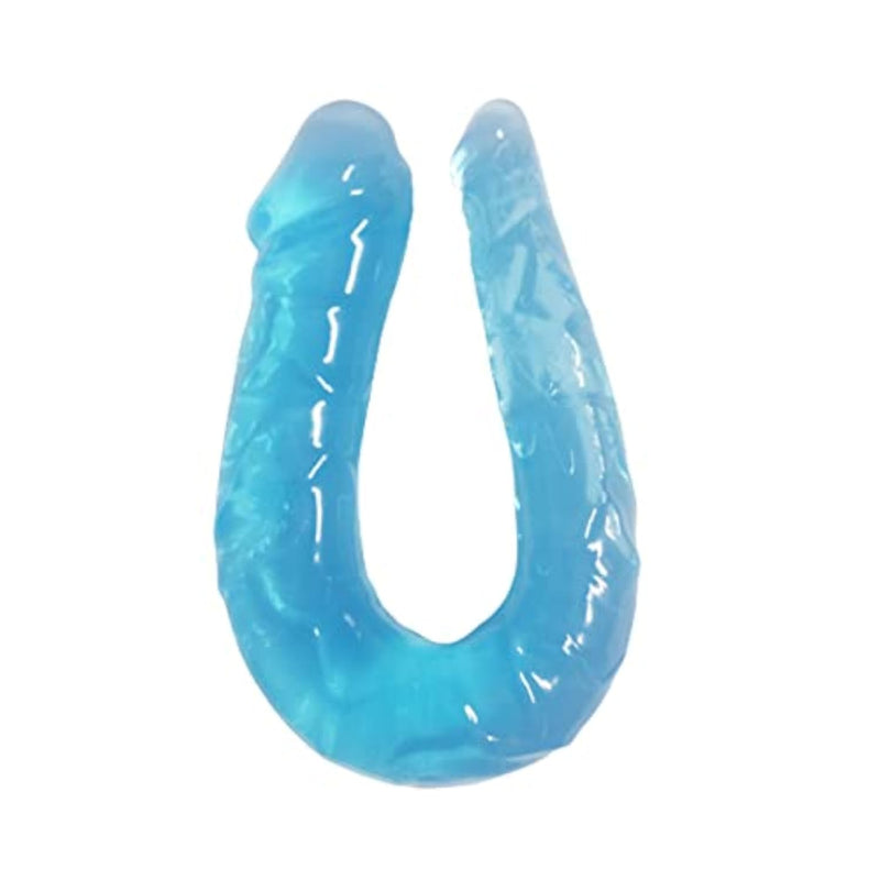 Realistic Double-Headed Dildo for Adult Sex Toys - Blue Color