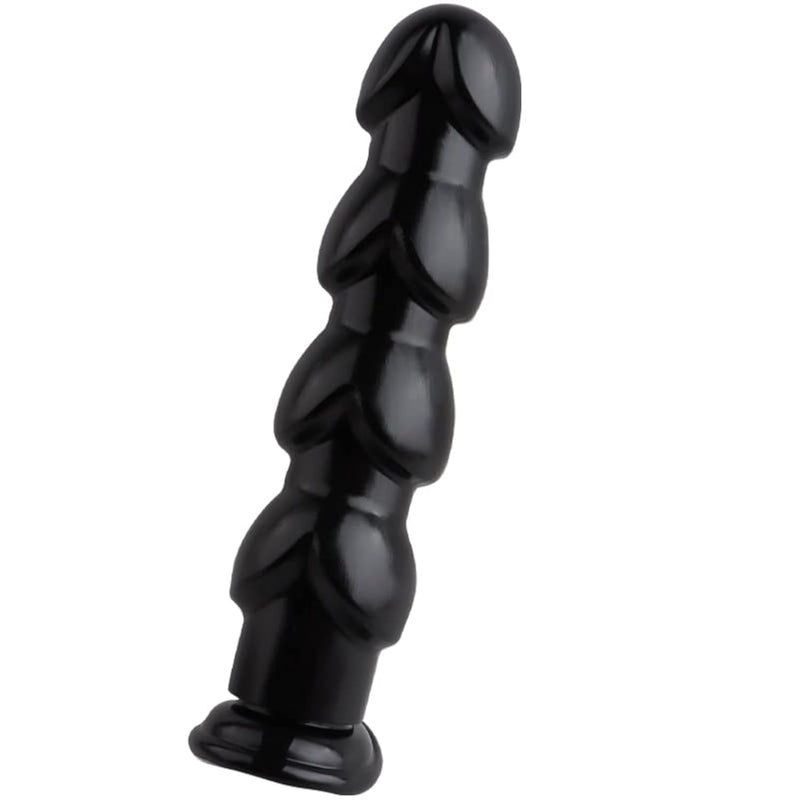 9.5In/24Cm Huge Silicone Pagoda Large Particles Sucker Anal Plug. Soft Dildos G-Spot Vagina Stimulator Training Thrusting Orgasm Tease Masturbator Sex Toy For Women Female Men Male Unisex (Black)