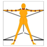 Adjustable Bed Restraint Set With Collar, Handcuffs & Ankle Cuffs, Couples Bed Restraints