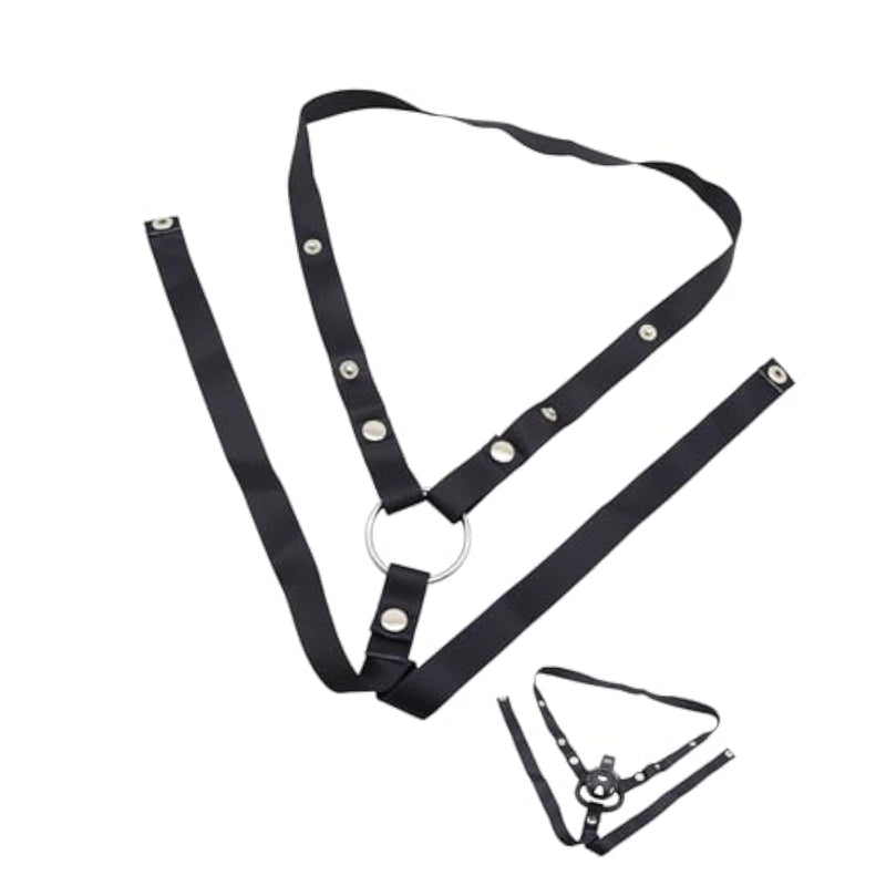 Anti-Off Male Chastity Cage Device Elastic Band Auxiliary Belt Adjustable Rope-Three Way Elastic Band