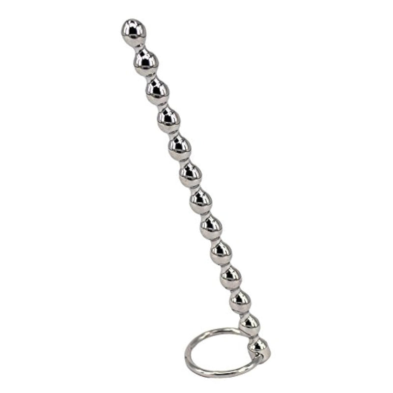 Elite 5.87 Inch Stainless Solid Urethral Sounding Penis Plug, 8.8Mm Bead