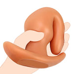 Liquid Silicone Anal Dildo with Safety Base for Men and Women, Soft Anal Plug Masturbator for Vagina Dilator and Anal Expander
