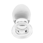 6" Huge Head Glass Butt Plug Extra Large Crystal Butt Plug