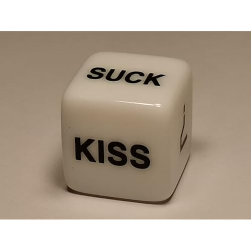 4 Pcs English Fun White Couple Dice - 36 Ways To Play - Acrylic (White)