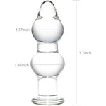 Glass Anal Plug Crystal Beginner Butt Plug Transparent Anal Bead Progressive Anal Trainer Adult Sex Toys For Men Women Couples
