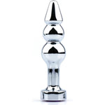 Anal Bead Butt Plug Adult 3 Beaded Training Beginners Sex Toys (Round)