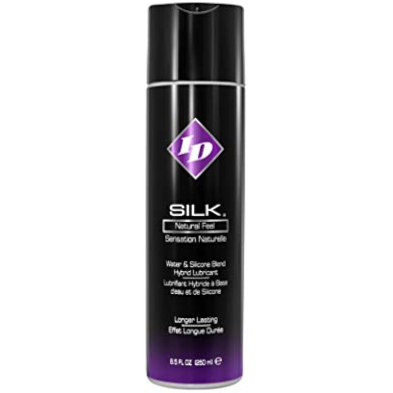 ID Lubricants Silk Personal Lubricant - Water and Silicone Based Lube, 8.5 Fl Oz Bottle, Assorted (SLK-08)