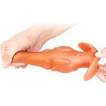 Pitaya Anal Plug, Super Soft Butt Plug, Fruit Dildo, G-Spot Orgasm Masturbation?Device, Anal Training Device, Training Sex Toys With T-Shaped Base For Men And Women Silicone Gold (L)