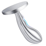 Stainless Steel Anal Plug Butt Plug Anus Stretcher With Oval Base Prostate Massager G-Spot Stimulation Adult Sex Toys For Men Women Couple (L)