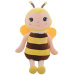 Emotional Support Bee Stuffed Animal With Smile Face And Yellow Wings Soft Plush Fuzzy Bumblebee Toy Pillow Pretty Sweet Gifts For Honey Kids Or Stuff Collection 12 Inches