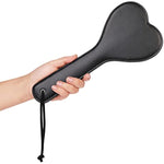 Sm Spanking Sexual Wide Paddle, 11.2Inch Faux Leather Heart Sex Toys For Bdsm Cosplay