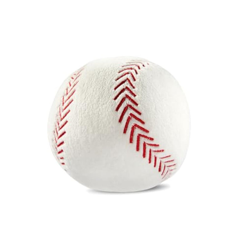 Mini Baseball Football Plush Pillow,12Cm Stuffed Sports Throw Plush Toy,Decorative Round Soft Sport Ball Pillow, 3D Ball Shaped Throw Pillows Gift For Girls Or Boys (White, Baseball)