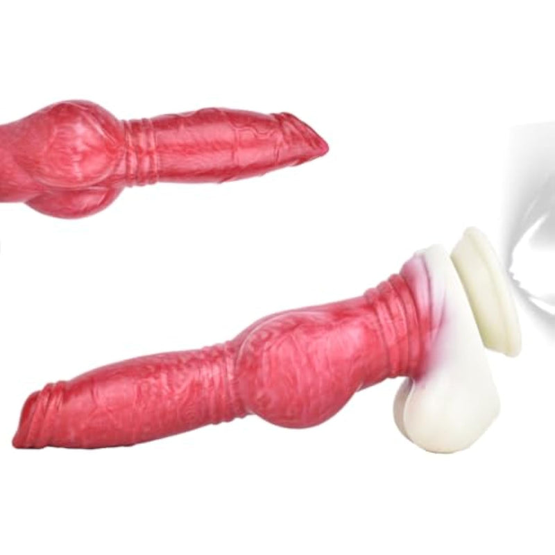 Silicone Realistic Dildo, Powerful Suction Cup Female Sex Toys Dog Animal Dildo Suitable For Adult Lesbian Ouples And Male Anal Sex