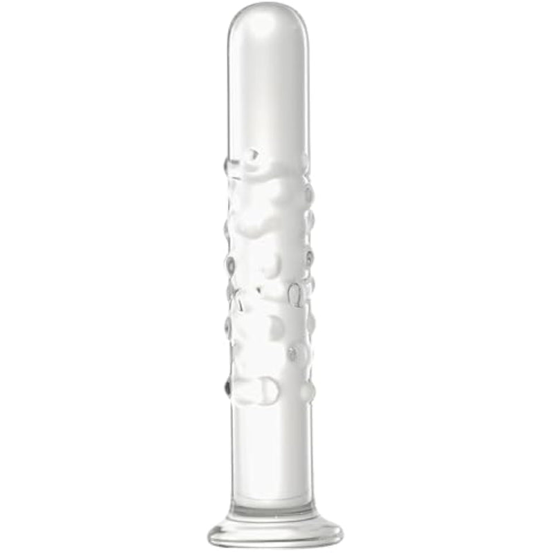 Leewedng Large Glass Dildo,7.32 Inch Crystal Pleasure Wand Butt Plugs Prostate Massager Adult Sex Toys For Men, Women,G Spot