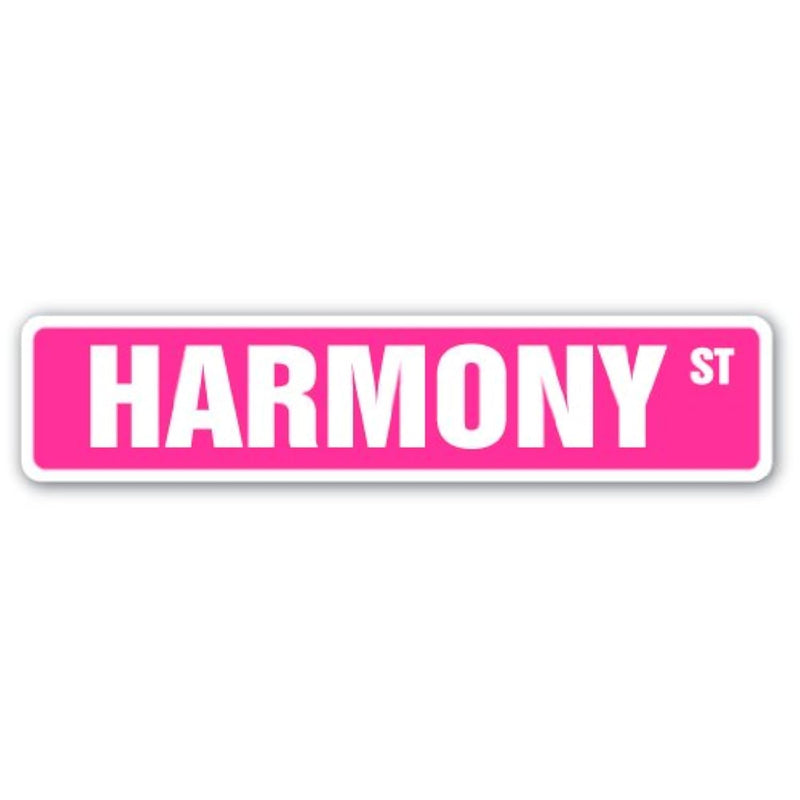 Harmony Street Sign Childrens Name Room Sign | Indoor/Outdoor |  18" Wide Plas