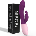 Pro Rabbit Vibrator For Women – Dual Motor G-Spot & Clitoral Stimulator, 10 Vibration Modes, Rechargeable, Body-Safe Silicone, Quiet, Waterproof (Purple)