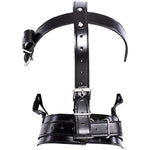 Sm Leather Bondage Head Harness With Detachable Dildo Restraint Mouth Gag Masks Adult Sex Fetish Toys