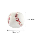 Mini Baseball Football Plush Pillow,12Cm Stuffed Sports Throw Plush Toy,Decorative Round Soft Sport Ball Pillow, 3D Ball Shaped Throw Pillows Gift For Girls Or Boys (White, Baseball)