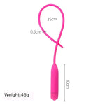 Urethral Sounds Catheter Vibrating Wand Massager Small Waterproof Handheld Cordless Massager For Male Red (35Cm)