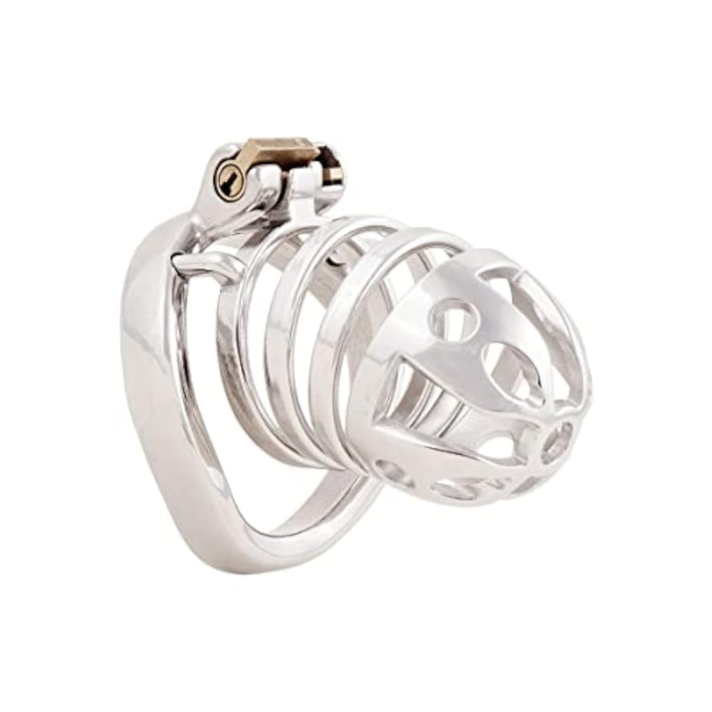 Male Chastity Cage Stealth Lock Stainless Steel Cock Cage Adult Game Sex Toy J3450 50Mm