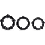 Genuine Stay Hard Beaded Cock Rings In 3 Sizes - Soft, Super Stretchy - Increase Stamina - Longer, Harder, Bigger Thick Erections - Add Girth - Male Enhancement Sex Toy