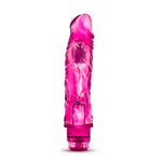 The Drop - 9 Inch Realistic Powerful Vibrating Fragrance Free Dildo - Glows In The Dark - Nubs Multi Speed Thin Vibrator - Aa Battery Powered Adult Toy - Sex Toy For Couples - Pink