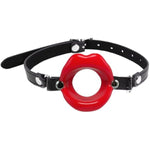 Silicone Open Mouth Gag Sex Toys Sm Bondage Open Gag Adjustable Strap Mouth Gags Bondage Toys For Women Men Couples Lover Bdsm Fetish Restraint Opening Gag Sexy Gag (Red)