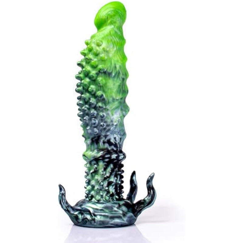 Fantasy Dildo With Devil'S Tentacle - Liquid Silicone Anal Plug With Powerful Suction Cup G-Spot Stimulation For Men Women, Waterproof Sex Toy Unisex Thrusting Dildo (A107Xs-Lh)