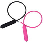 Silicone Vibrating Urethral Penis Plug Ten Frequency Threaded Urethral Sound Vibrator Masturbation Device(A,Pink)