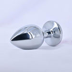 Anal Plug Adult Sex Toy, Blue Gem Anal Toys Adult Sex Toys Games Butt Plug,Personal Anal Plug Sex Toy For Adult Women,Men And Couples, Stainless Steel (Large)